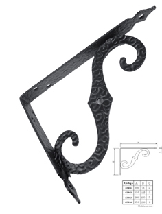 ESCUADRA ORNAMENTAL NEGRA 150X115 MM